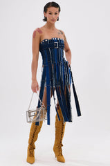 GOT A LOT GOING ON DENIM CORSET