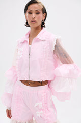 CANDY LACE TRIM WINDBREAKER
