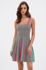 GIRLY POP STRIPE MINI DRESS