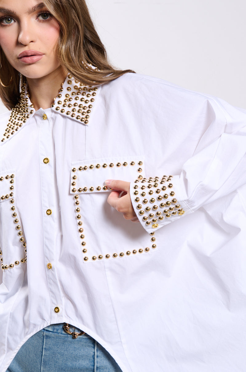 24 CARAT BUTTON DOWN POPLIN SHIRT