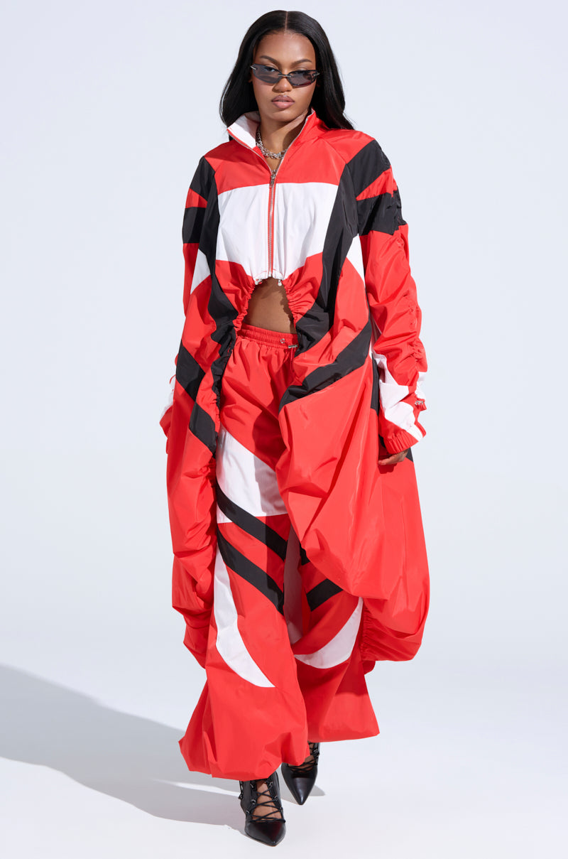 RED ALERT WINDBREAKER TRENCH