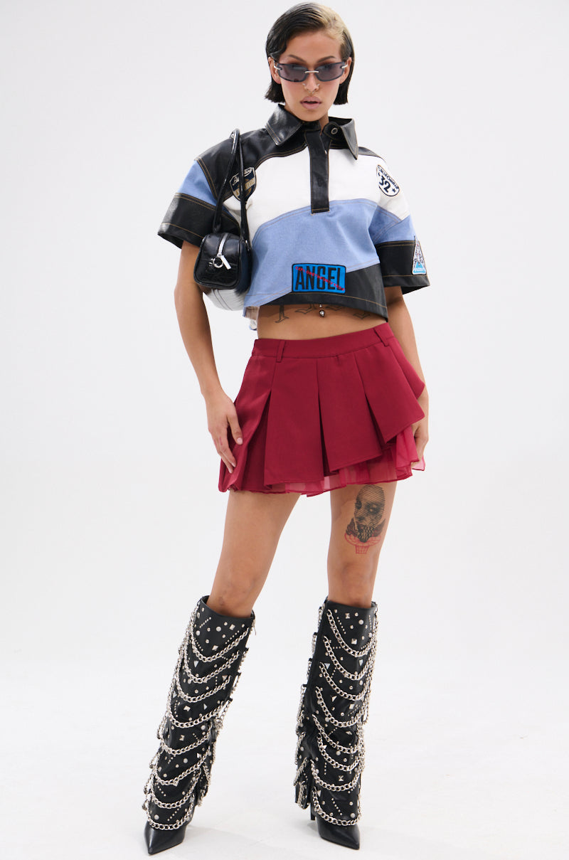 AUDREY MINI PLEATED SKIRT