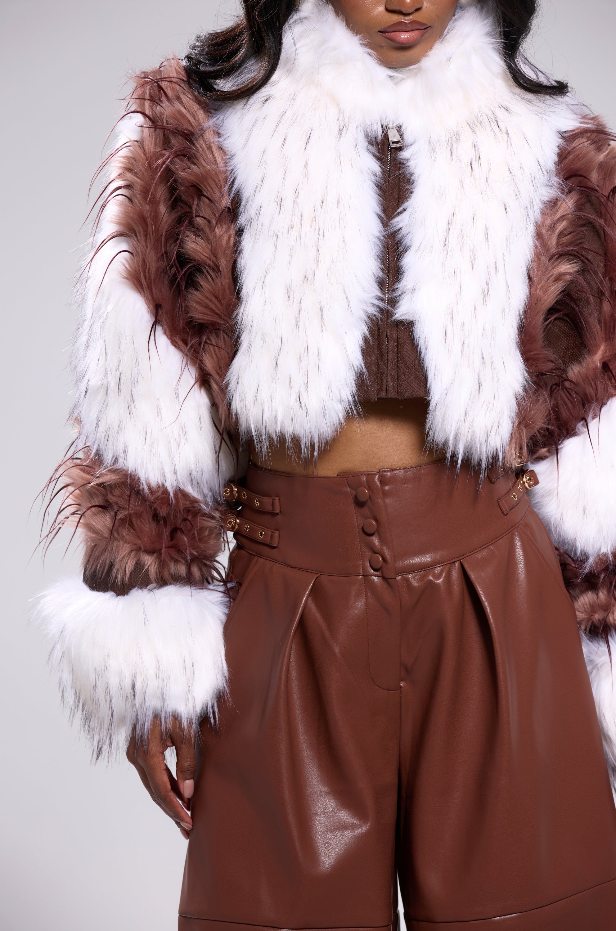 FRANKIE PATCHWORK FAUX FUR