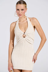 CAN'T FIND ME KNIT MINI DRESS IN IVORY