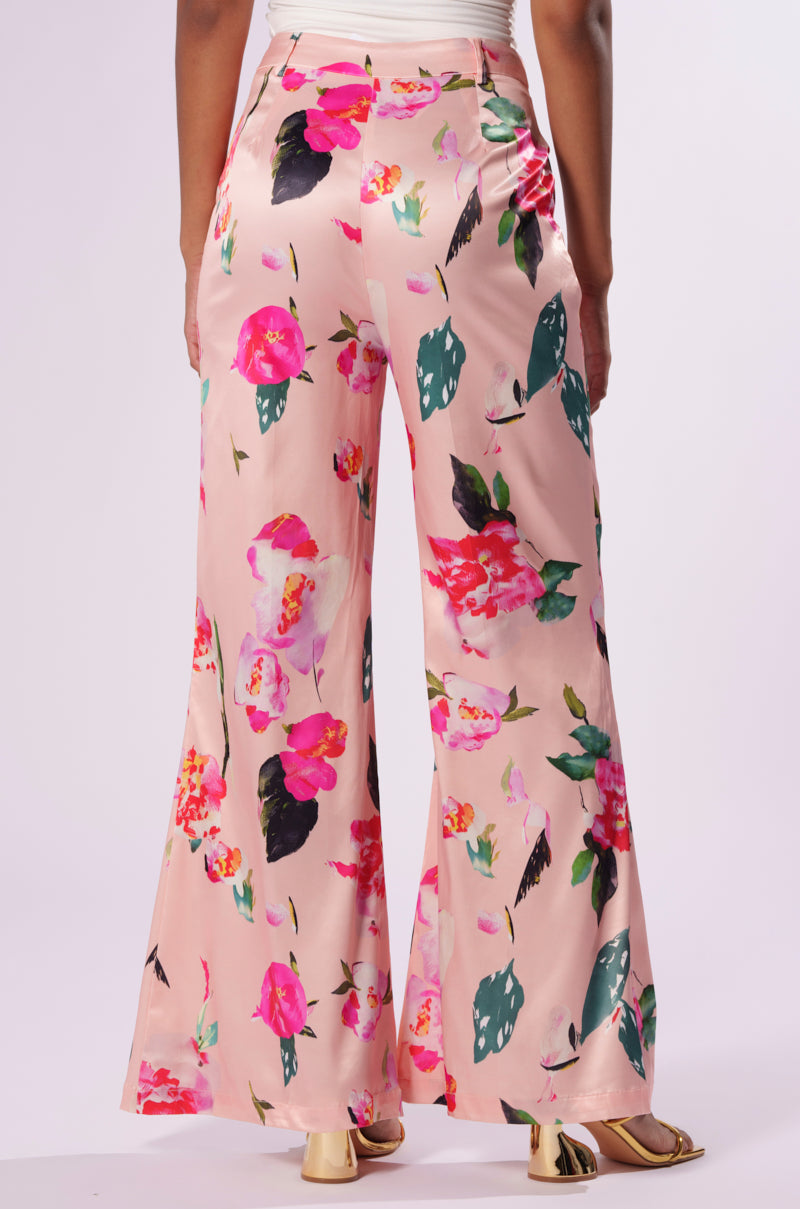 BLOSSOM SATIN TROUSERS