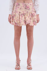 GENA DROP WAIST FLORAL MINI SKIRT