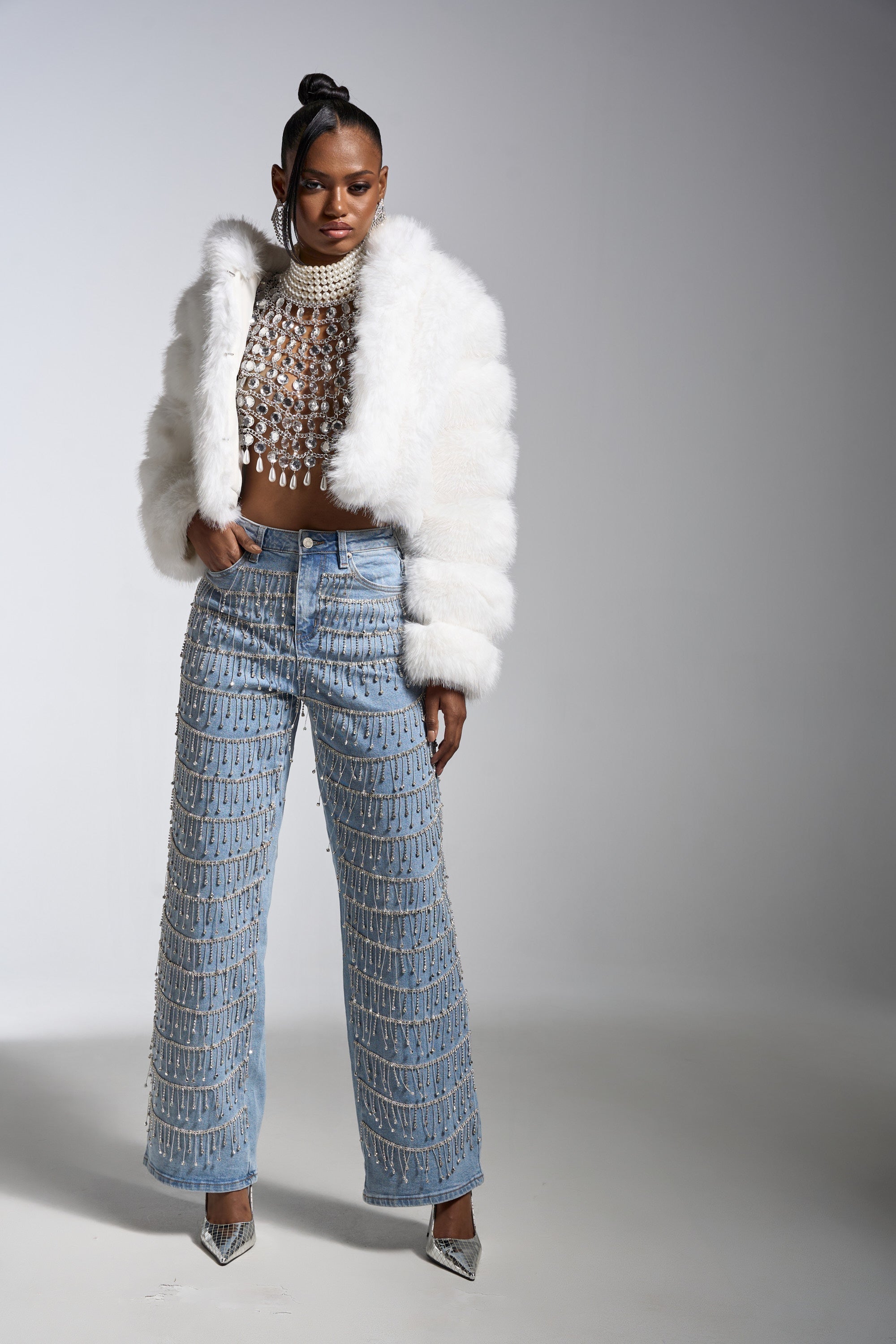 DRIP DRIP EMBELLISHED DENIM