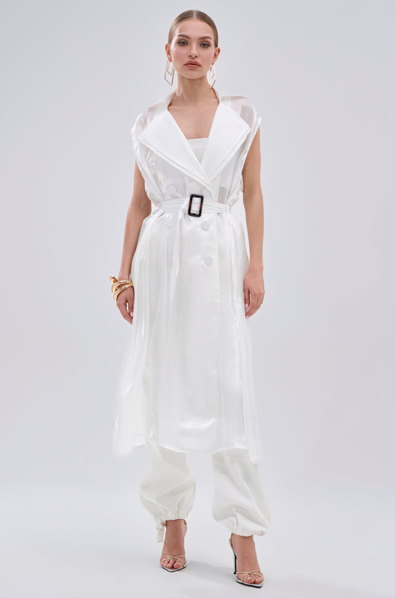FLOATING ORGANZA TRENCH VEST