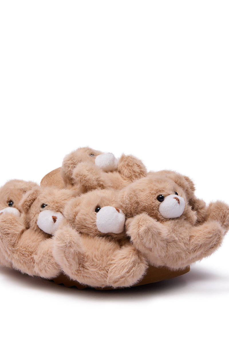 AZALEA WANG AURORA BEIGE TEDDY BEAR CLOG