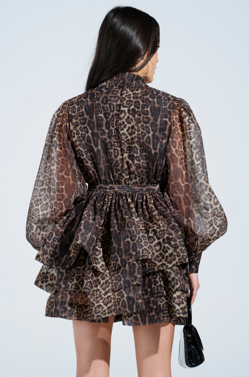 CHICEST OF CHIC LEOPARD PRINT MINI DRESS