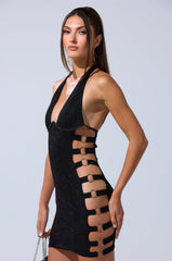 NOT FOR EVERYONE CUTOUT LACE MINI DRESS