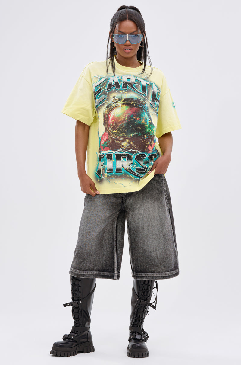 EARTH FIRST OVERSIZED GRAPHIC TEE