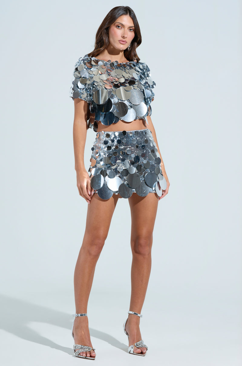 COUNTDOWN TO MIDNIGHT MINI SKIRT