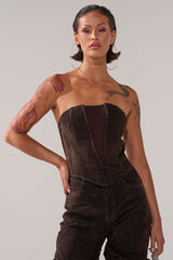 OH BABY VELVET DENIM CORSET