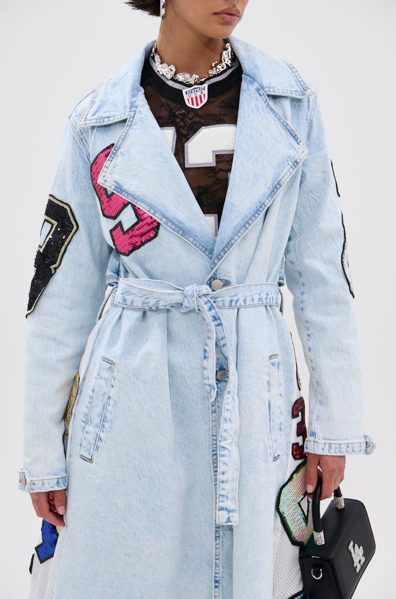 COUNTDOWN PATCH DENIM TRENCH