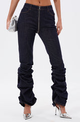 GET CRAZY RUCHED DENIM PANT