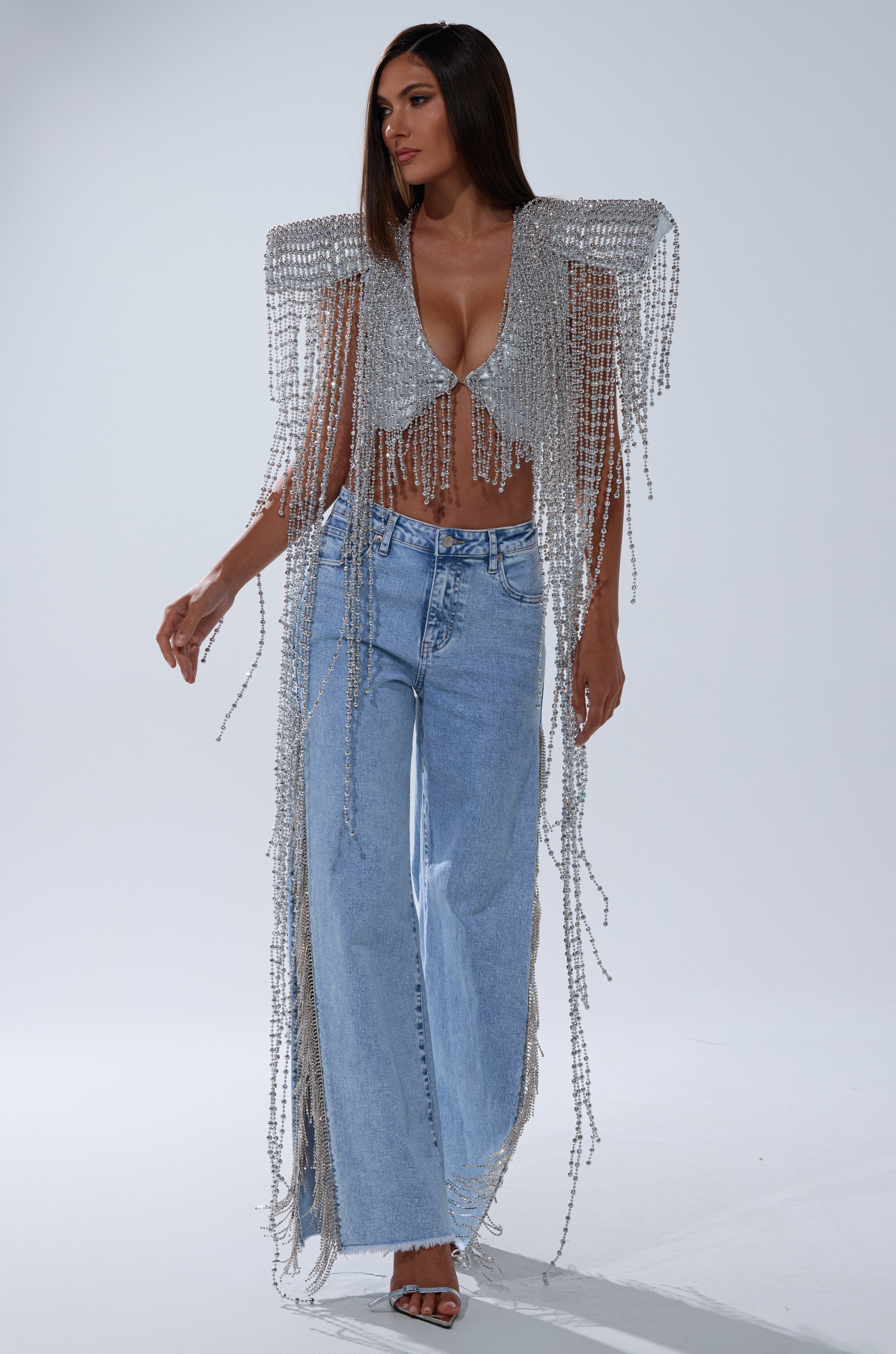 ESSENTIAL RELAXED FIT BLING DENIM JEANS