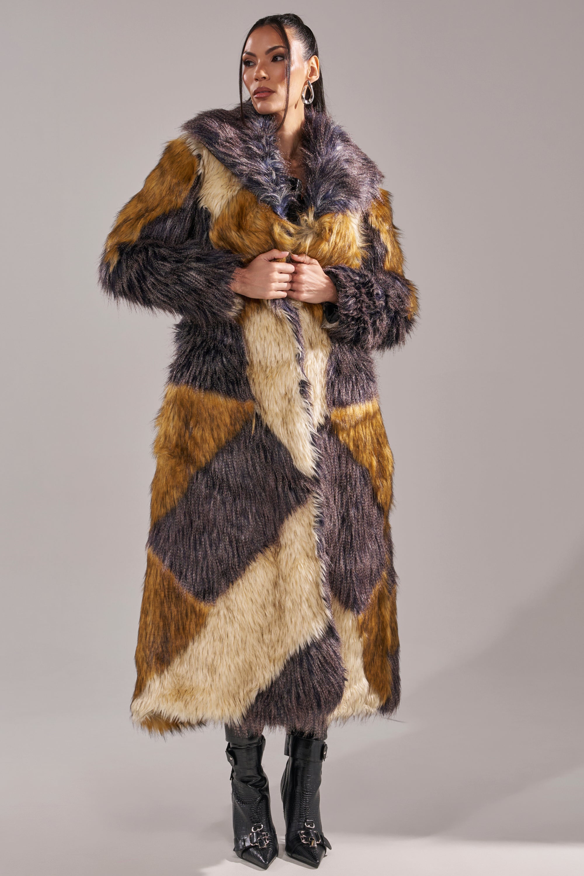 NOTRE DAME FAUX FUR COAT