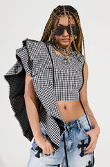 EASY ME GINGHAM BLOUSE