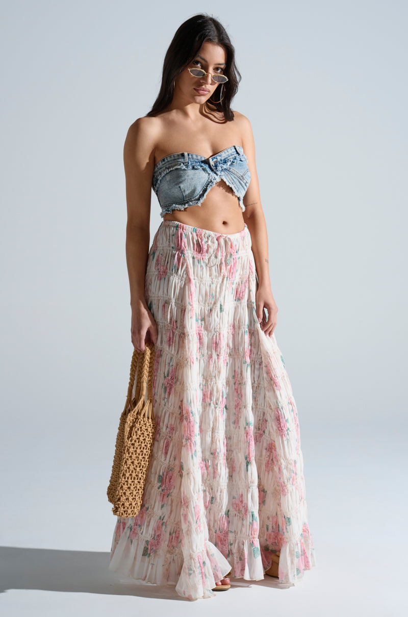 RUBY FLORAL MAXI SKIRT