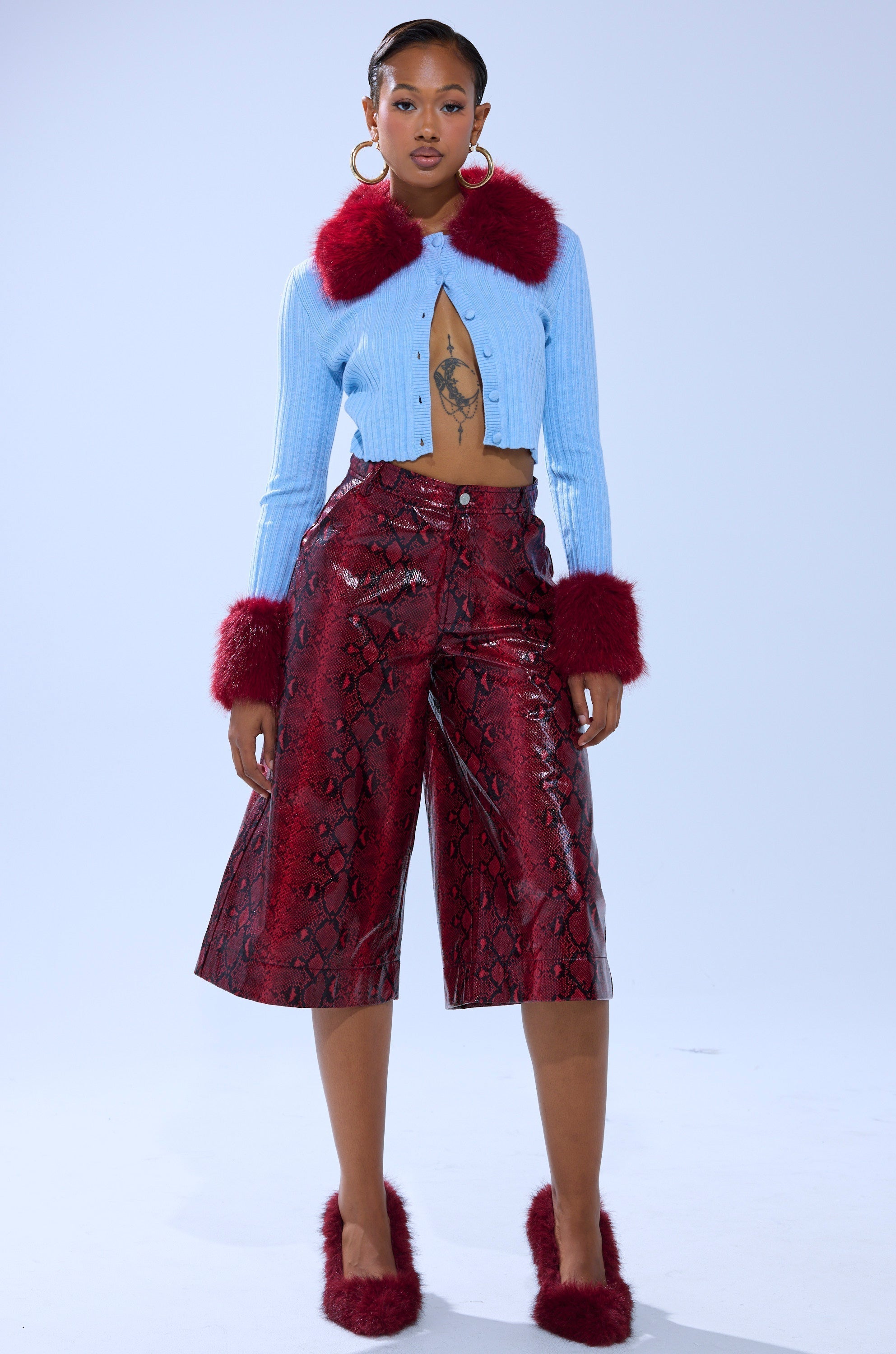EXTRA IS MY MIDDLE NAME CARDIGAN WITH FUR