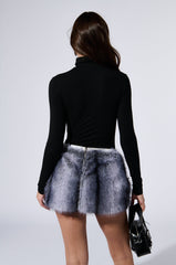 QUIT STARING LONG SLEEVE BODYSUIT IN BLACK