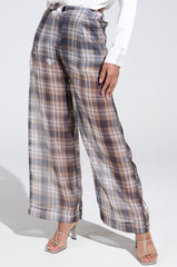 PLAID ABOUT YOU SHEER PANT