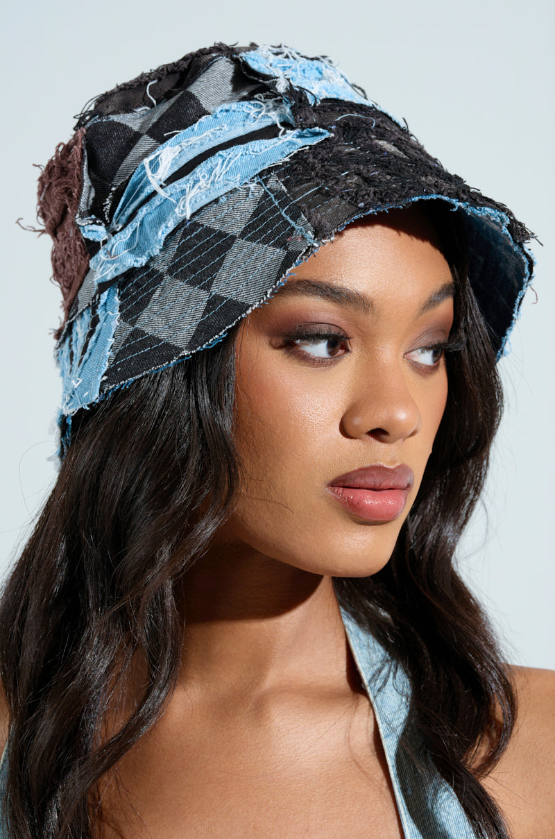 RAY DENIM PATCHWORK HAT