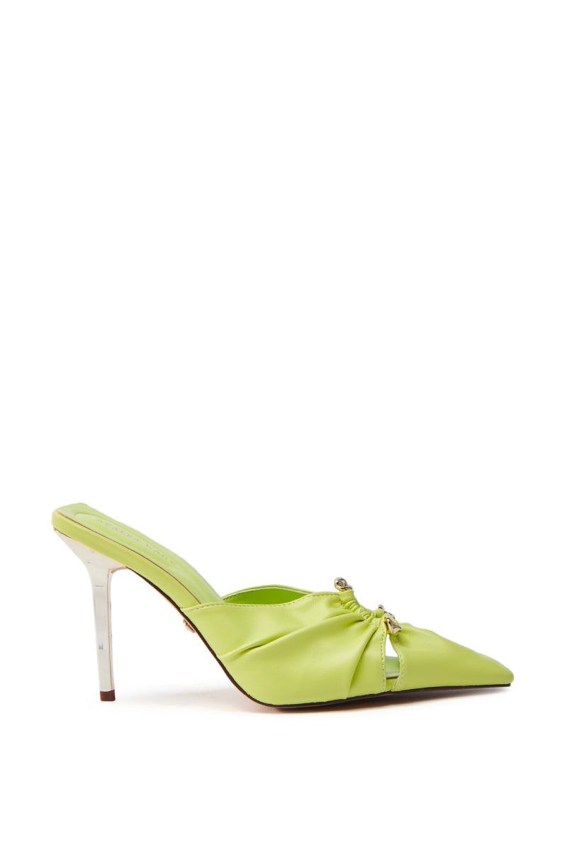 AZALEA WANG OTZARA YELLOW STILETTO PUMP