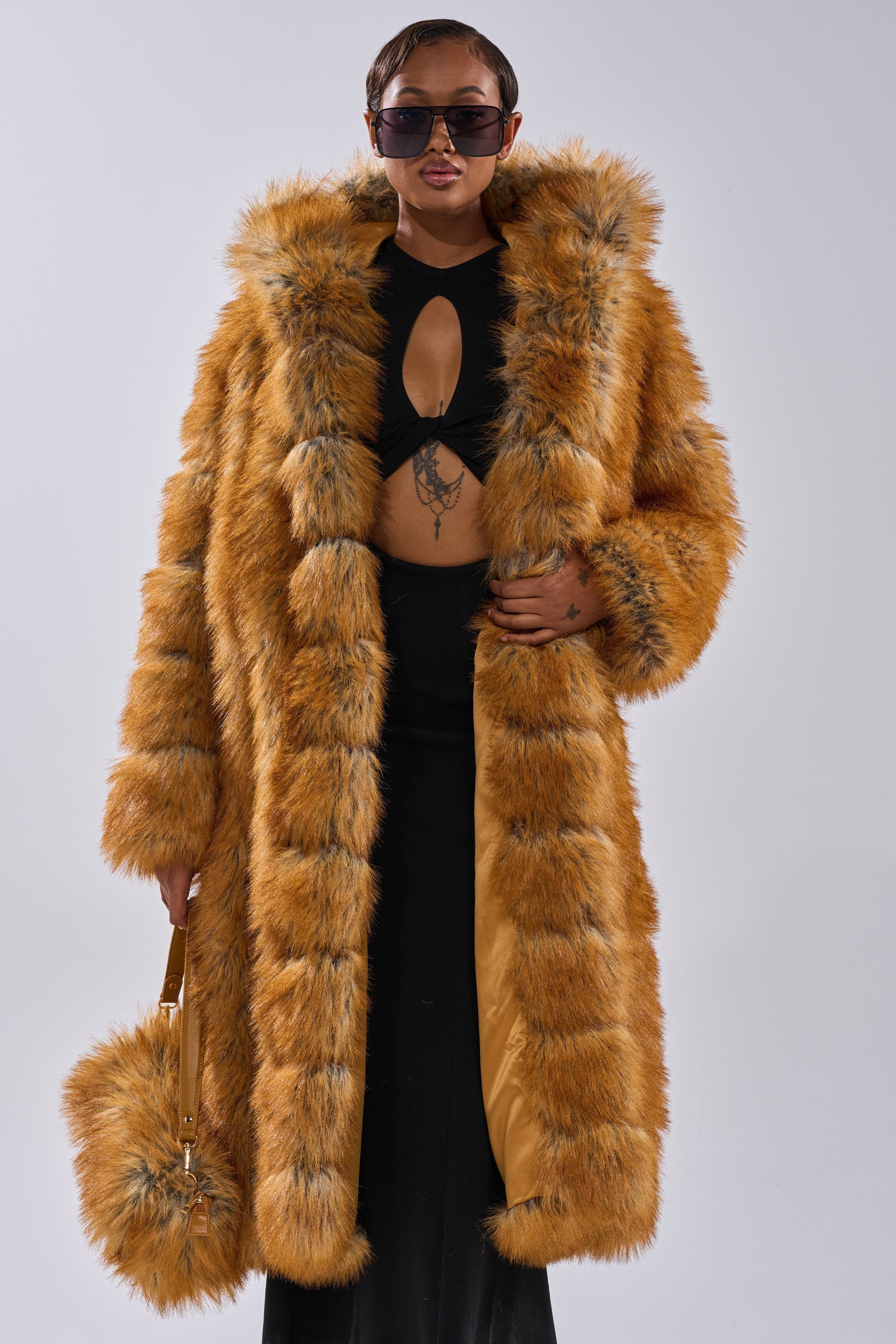 OLD MONEY FAUX FUR COAT
