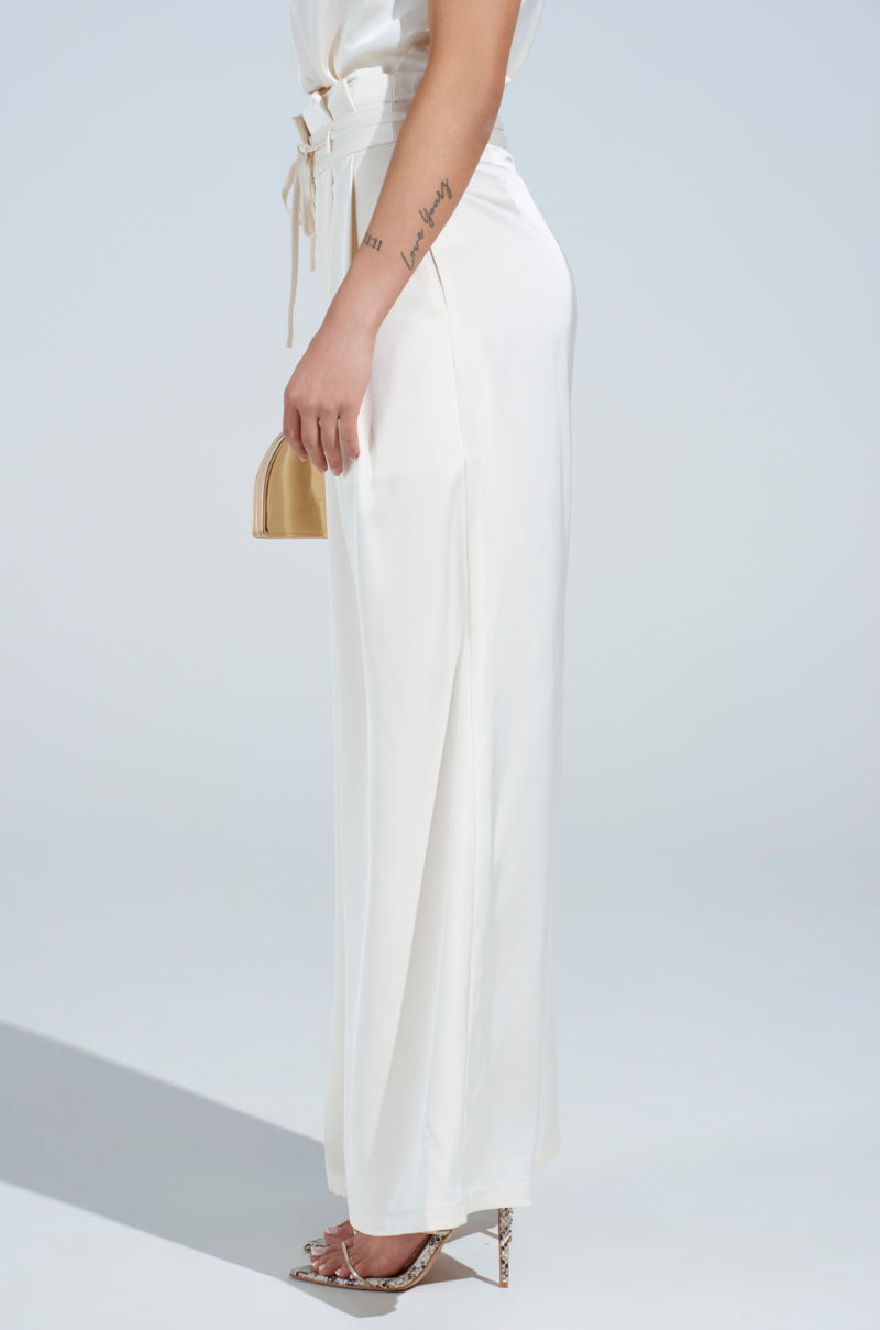 BLAKE SATIN WIDE LEG PANT