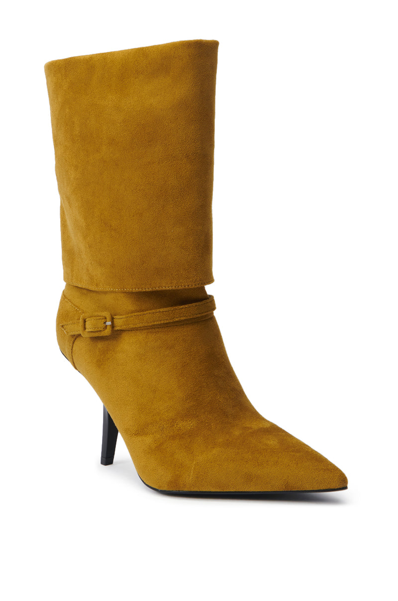 AZALEA WANG WINDING OLIVE STILETTO BOOTIE