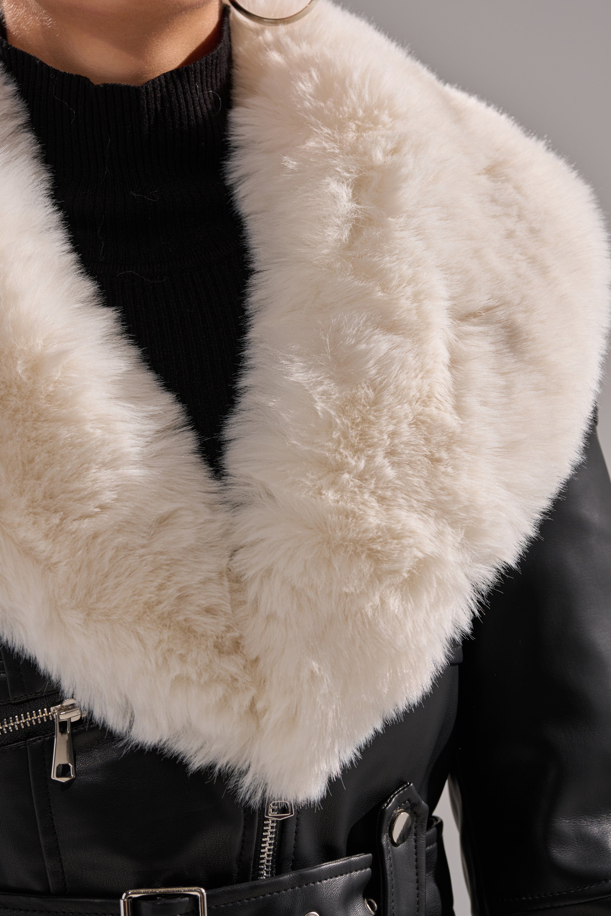 BABY IT'S COLD OUTSIDE FUR TRIM MOTO