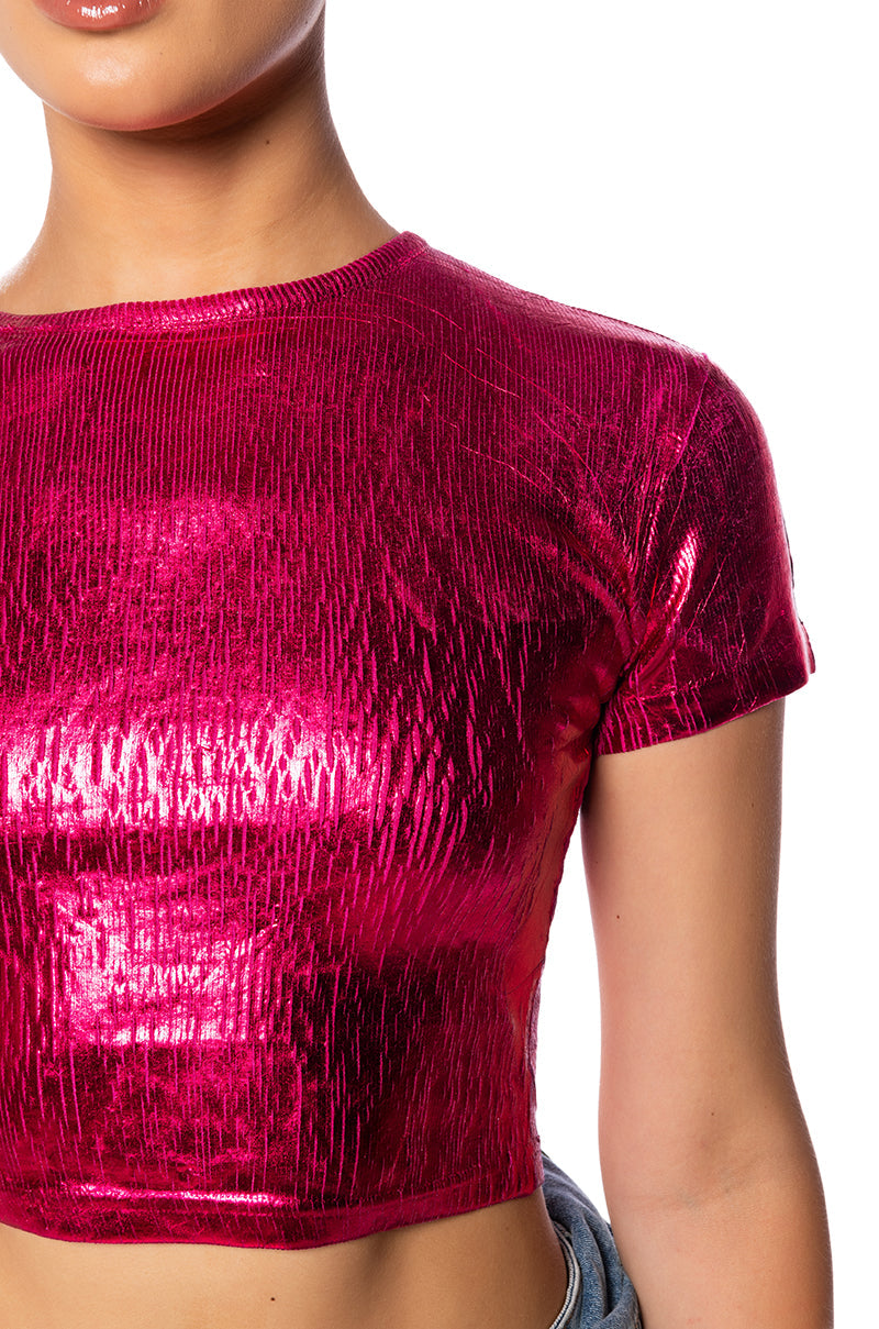 ARIES METALLIC RIB SHORT SLEEVE T SHIRT