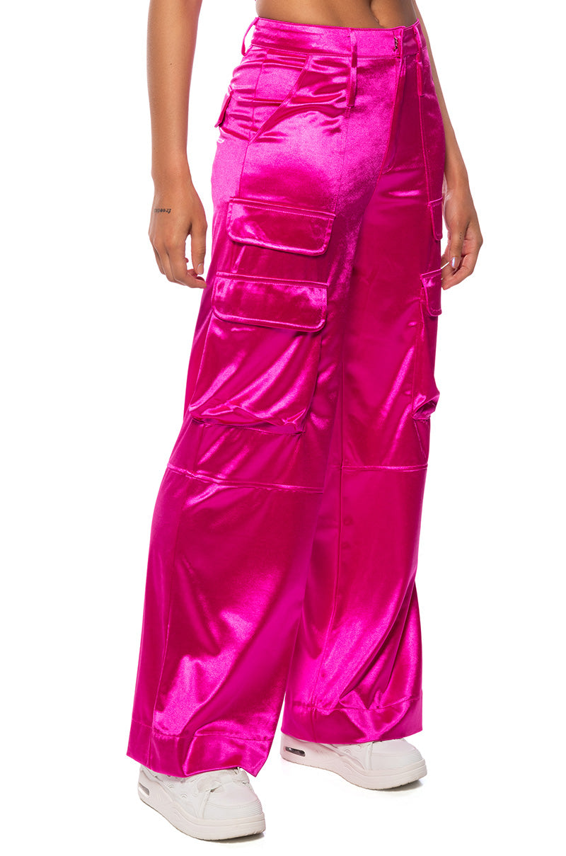 ASTRA WIDE LEG CARGO IN PINK