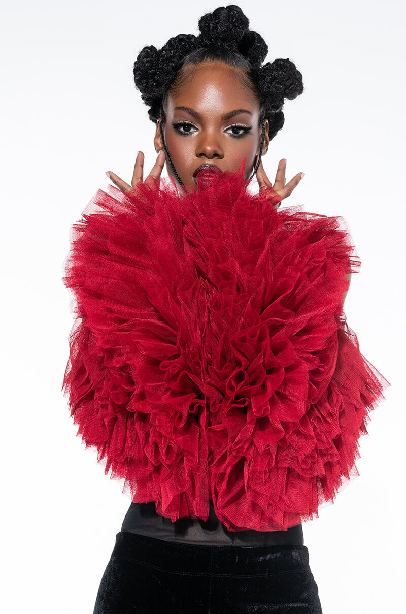 AWARD WINNER MULTI RUFFLE BODYSUIT
