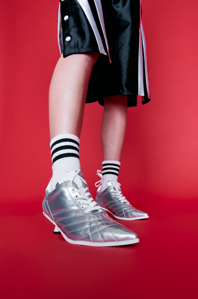 AZALEA WANG ATHLETIC PUMP IN SILVER