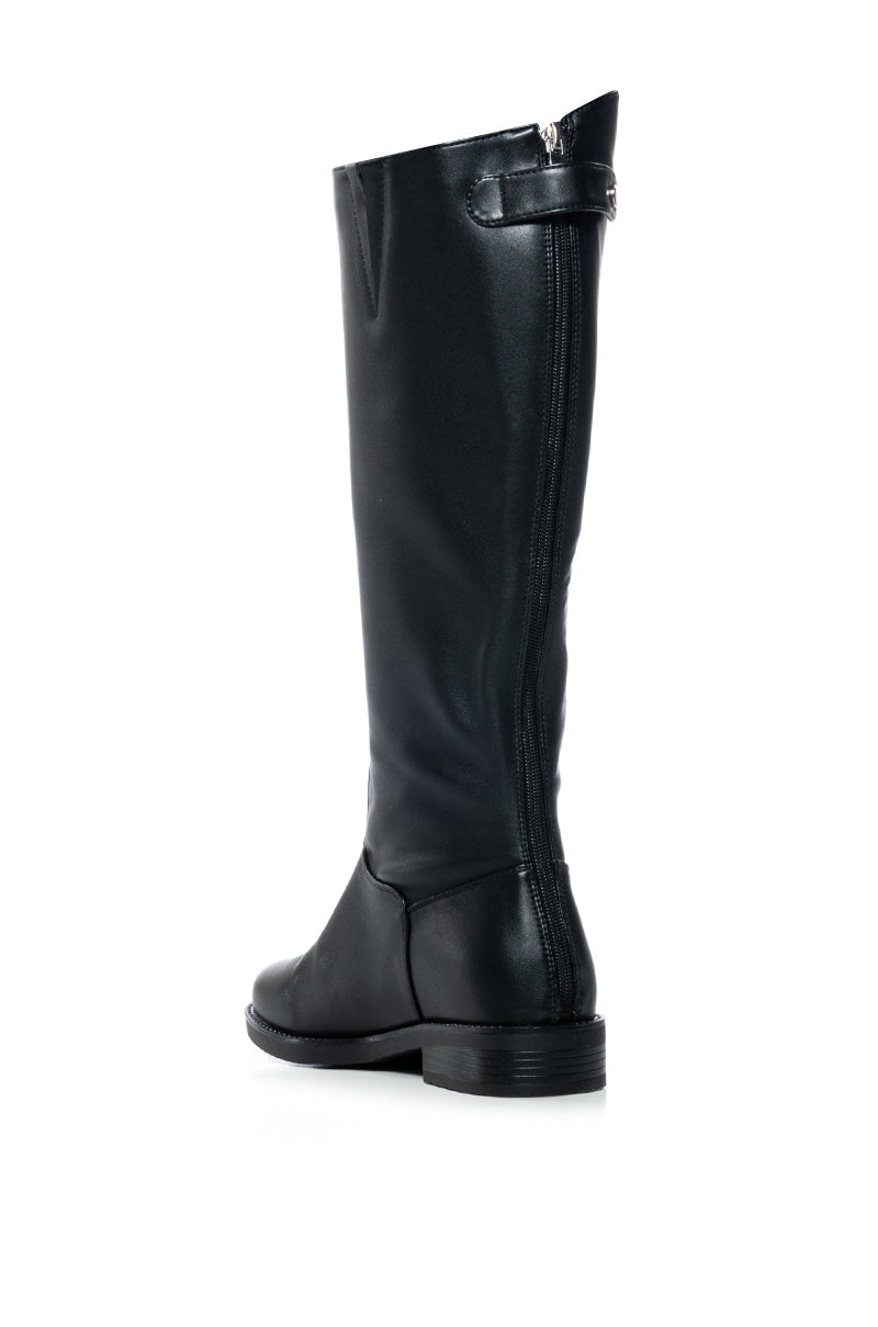 AZALEA WANG DARMA BLACK PU BOOT