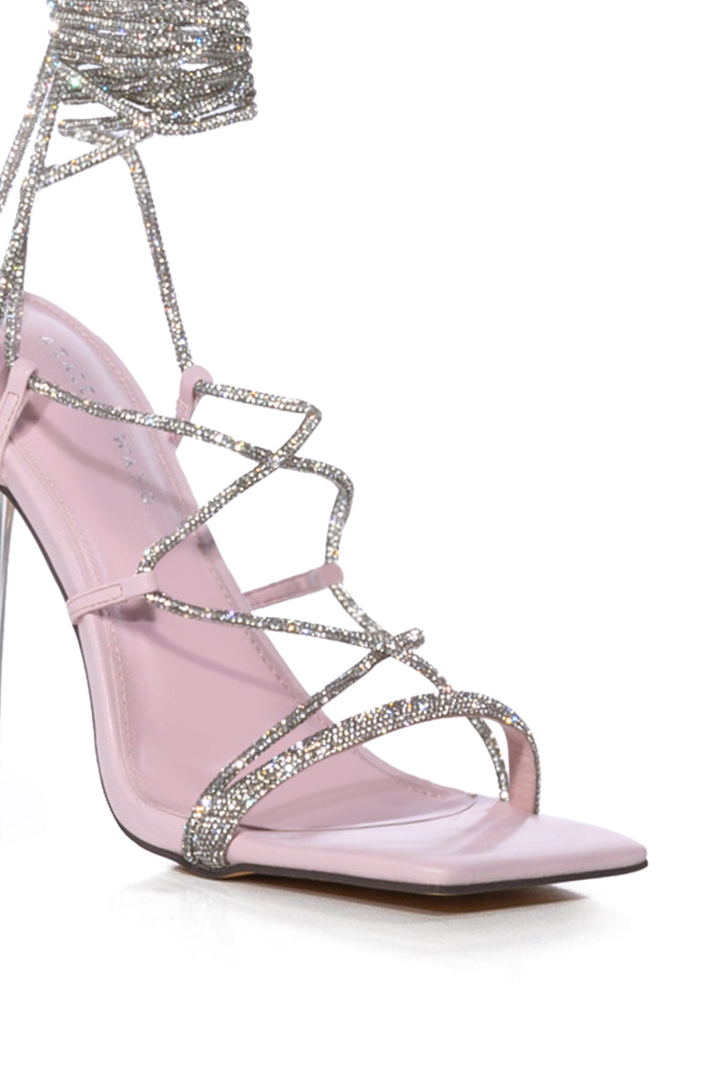 AZALEA WANG MOEY DIAMOND STRAP SANDAL IN PINK