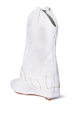 AZALEA WANG SEA FOLD OVER BOOT IN WHITE