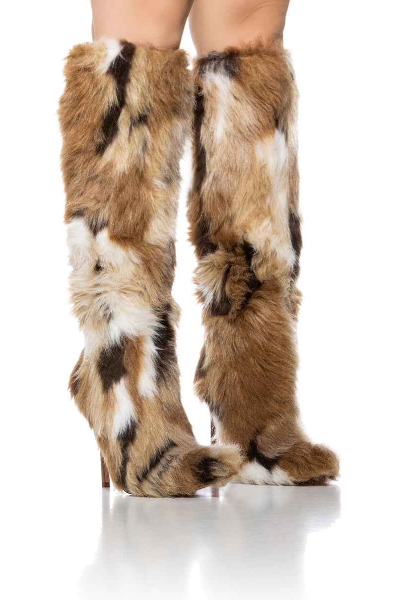 AZALEA WANG UPSETTER MULTI FURRY BOOT