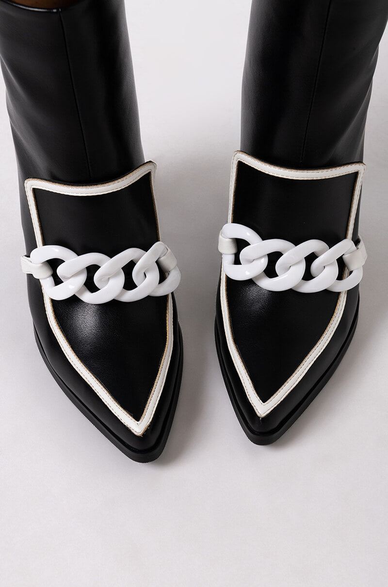 AZALEA WANG WITH OR WITHOUT YOU CHUNKY BOOTIE IN BLACK WHITE