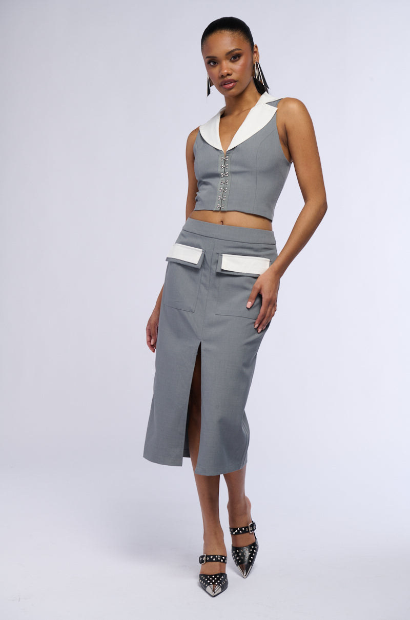 BRITNEY COLLARED VEST TOP
