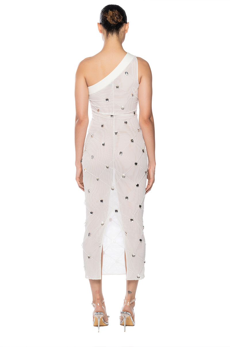 CHRISSY MESH SEQUIN DRESS