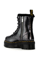 DR MARTENS JADON FUR LINED DISTRESSED METALLIC