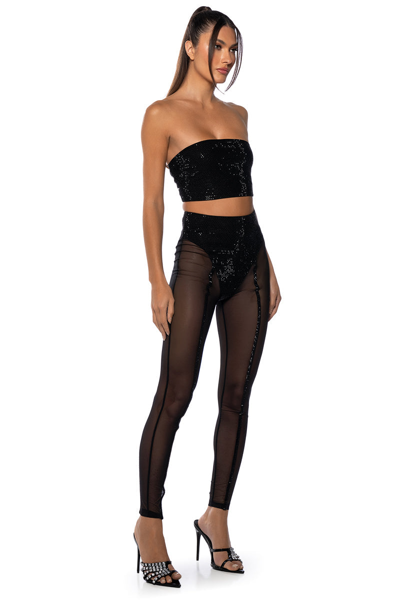 DYNAMITE EMBELLISHED STRAPLESS TOP