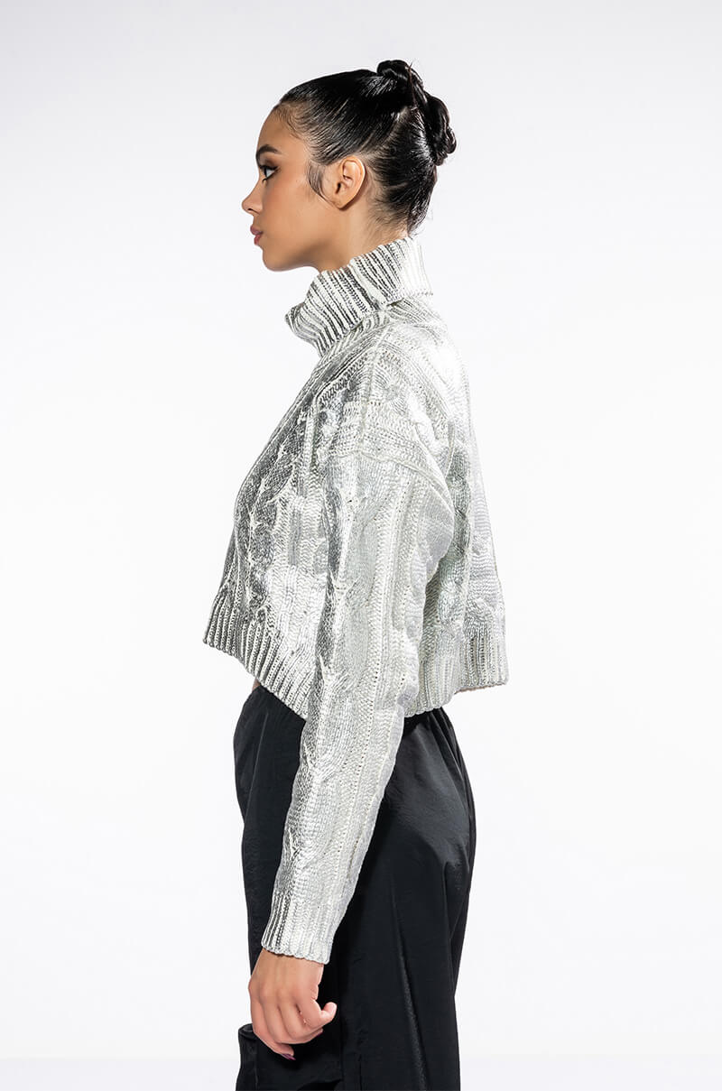 ESME SILVER METALLIC SWEATER