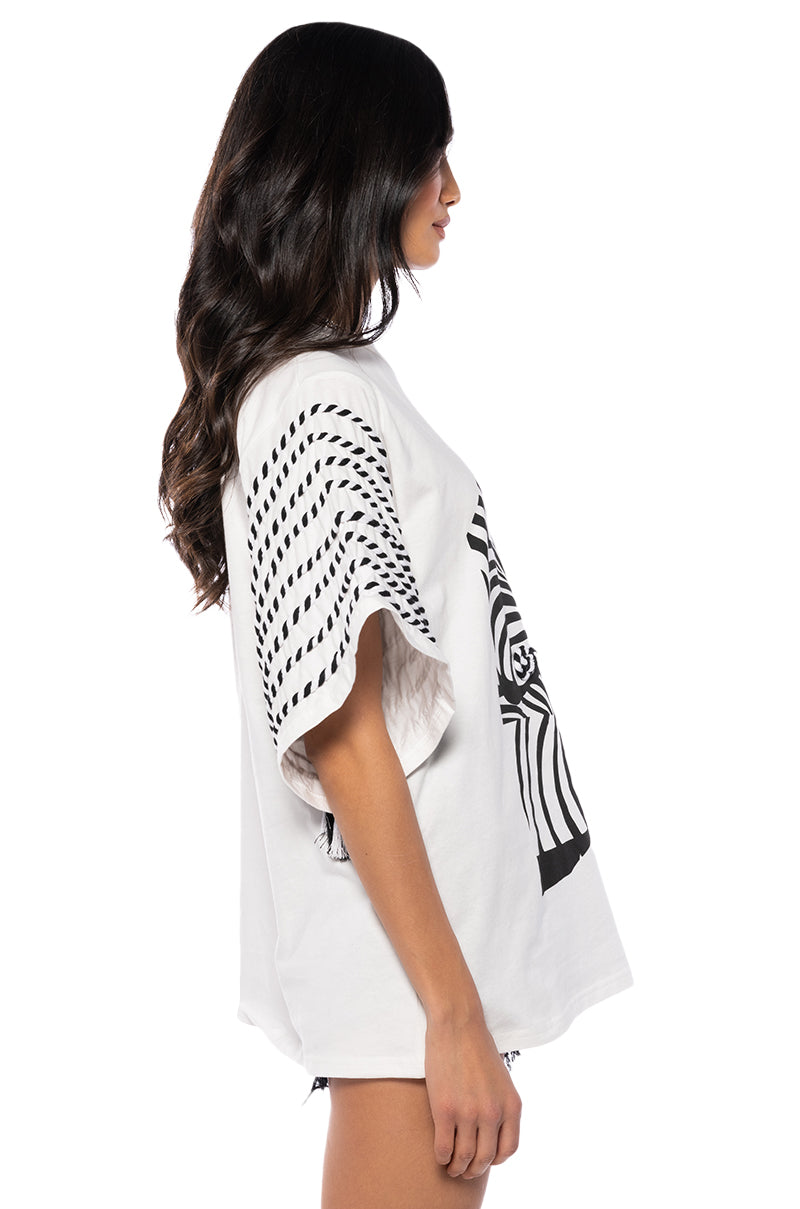 GENESIS GRAPHIC PRINT FASHION SLEEVE T SHIRT