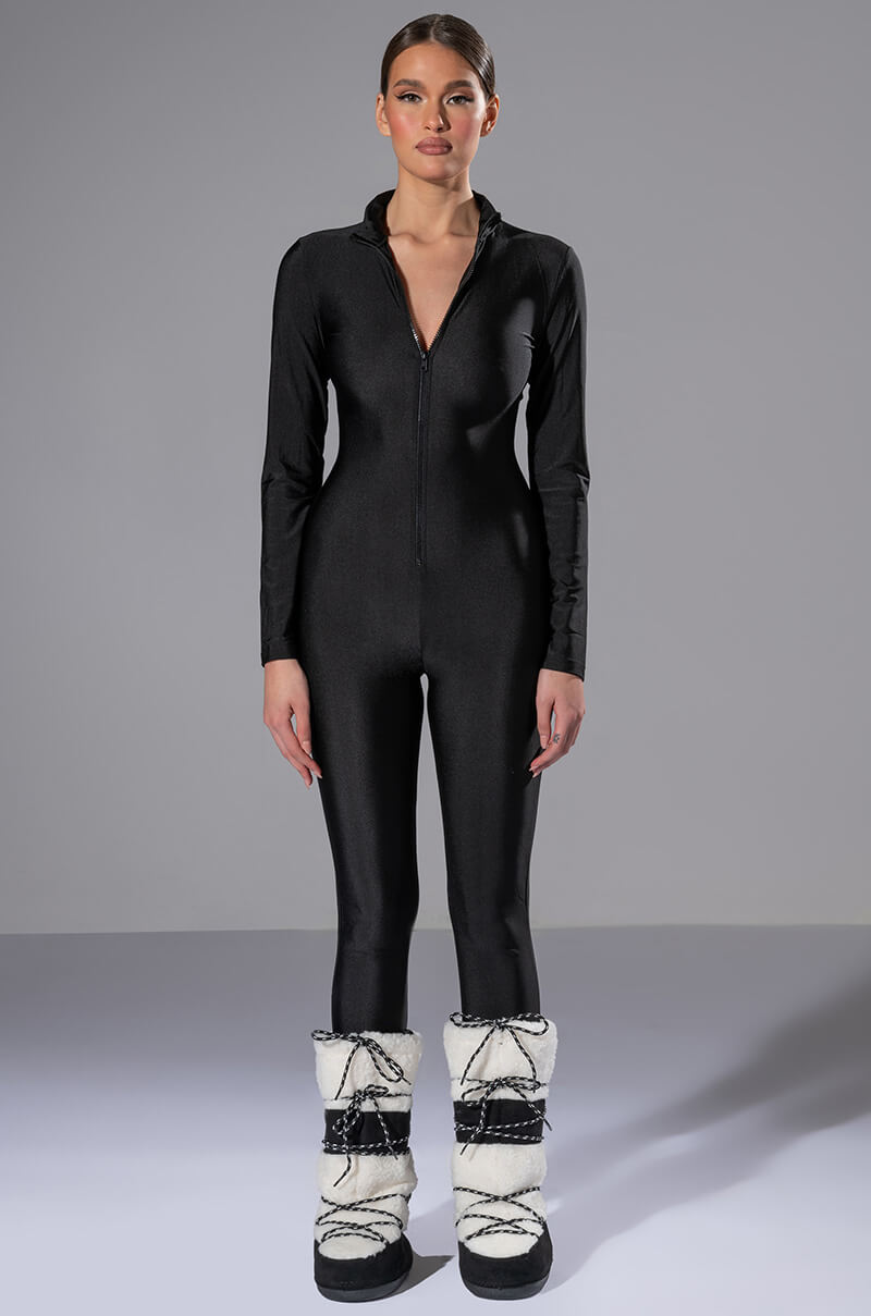 GIVE YOU A CHANCE ZIP UP CATSUIT