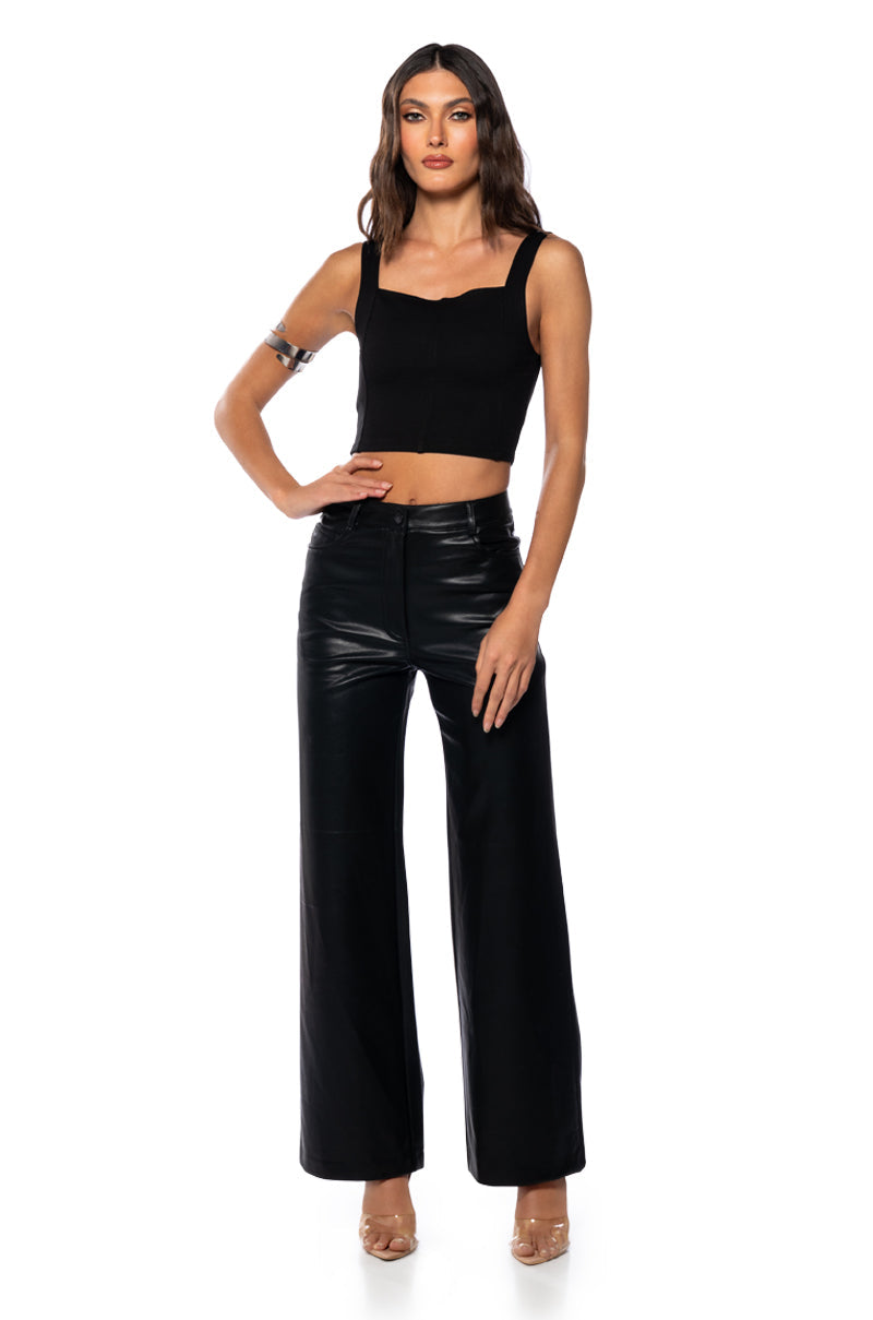 PAXTON CLARA SQUARE NECK BASIC CROP TANK